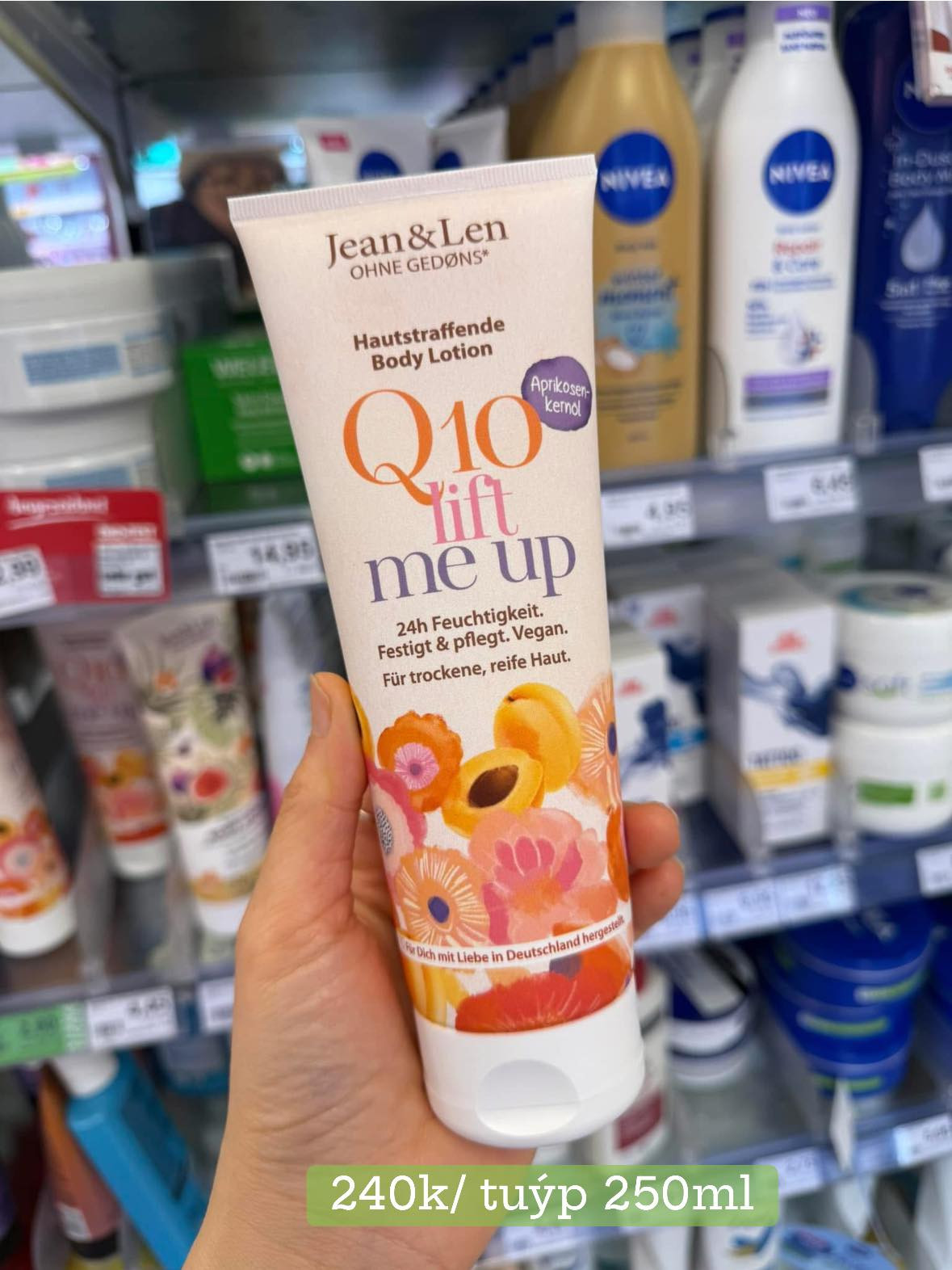Sữa dưỡng thể dưỡng da săn chắc Jean&Len Q10 Lift me up 250ml — ảnh chính