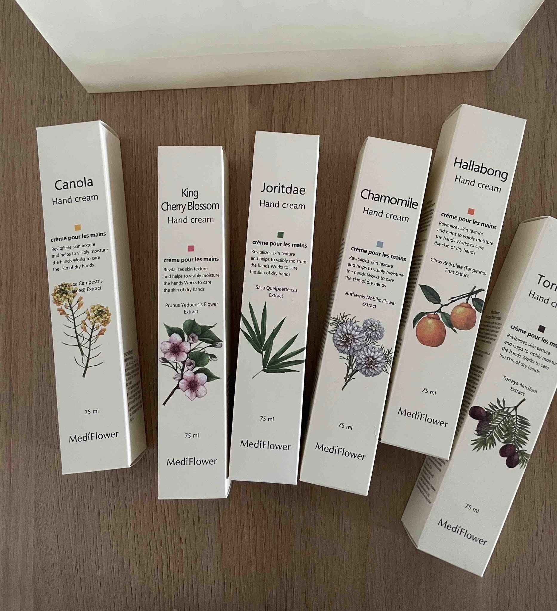 Set kem tay Mediflower Bonita Garden of Hand Cream 6 tuýp