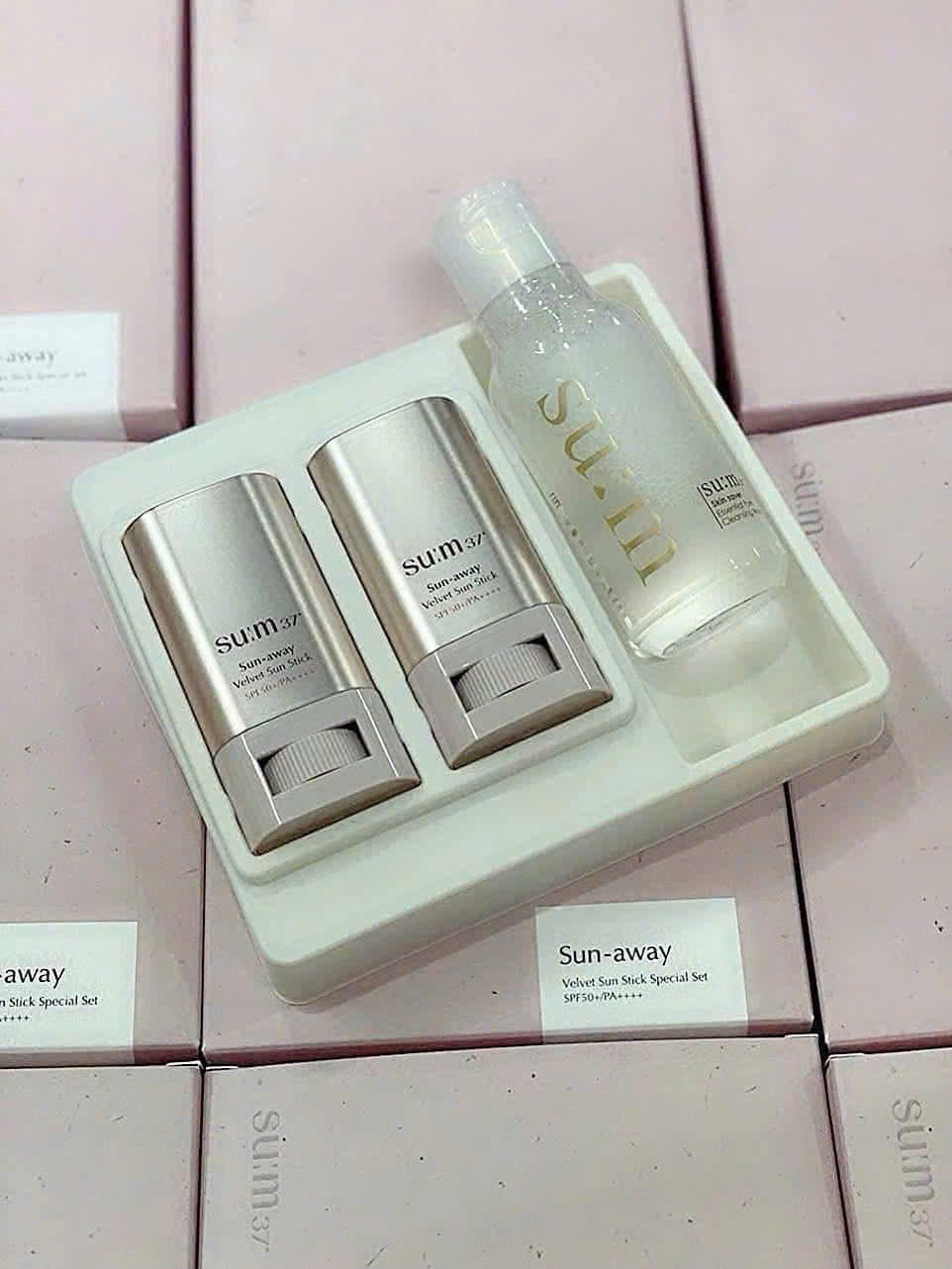 Set thanh lăn chống nắng Sum37 Sun Away Velvet Sun Stick SPF 50+PA++++