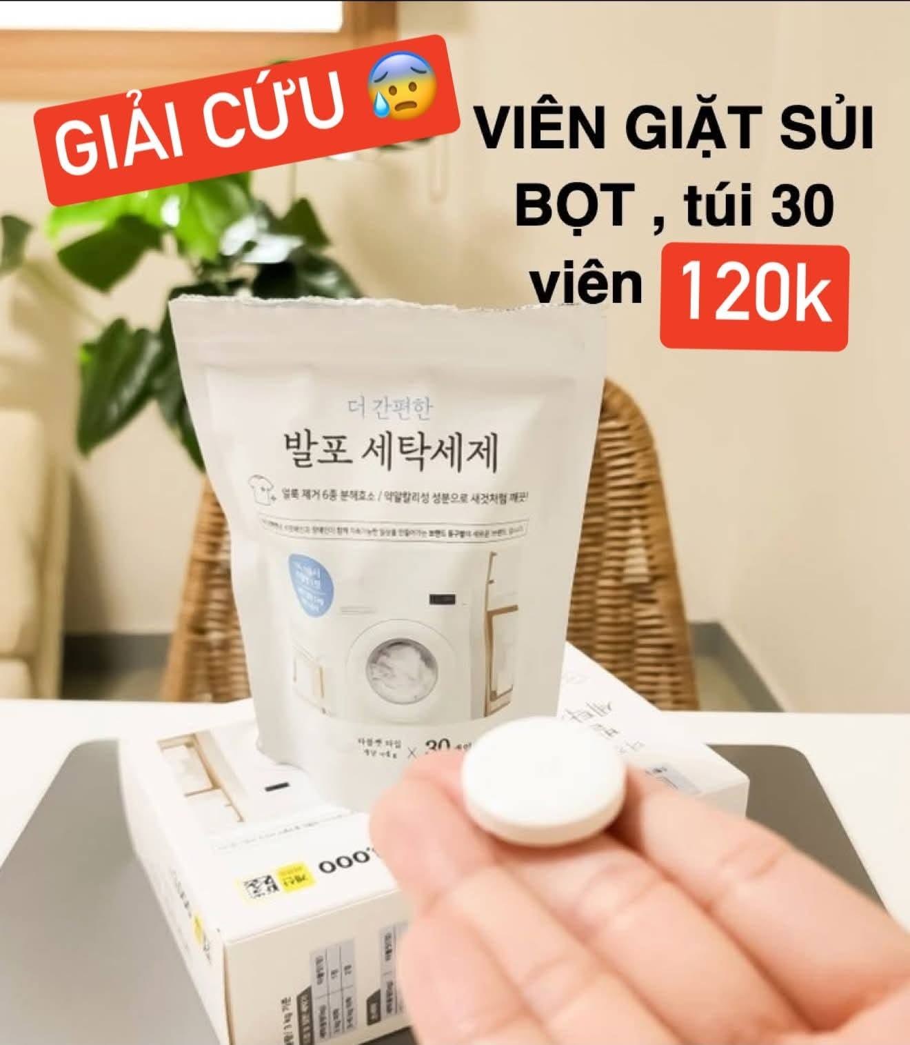 Viên sủi giặt quần áo Daiso Hàn