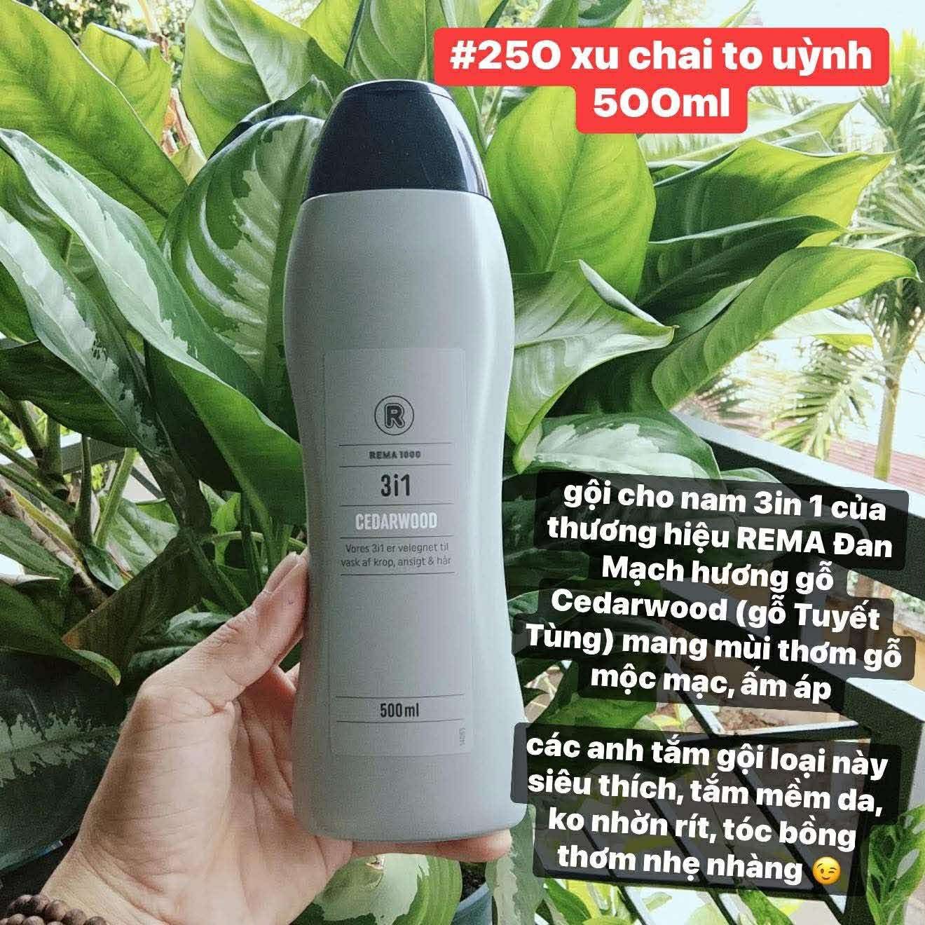 Chai sữa tắm gội và rửa mặt 3-in-1 Cedarwood  Rema 500ml — ảnh chính