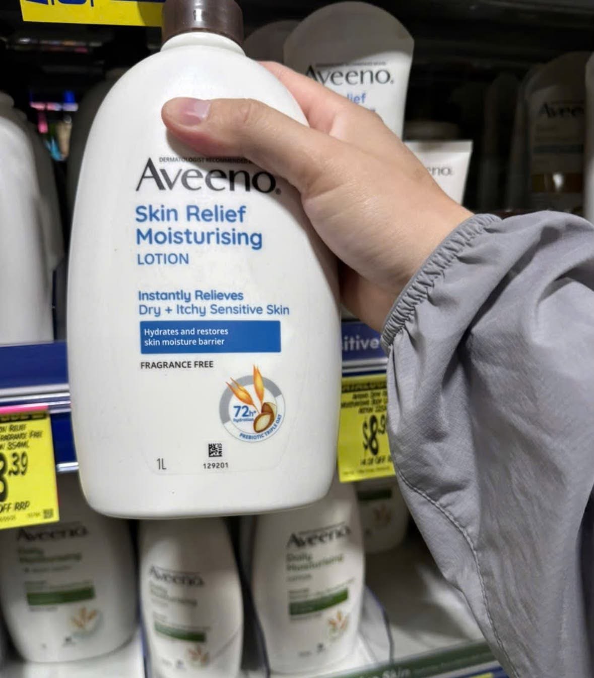 Hàng order Úc- Dưỡng thể Aveeno skin relief 1000ml — ảnh chính