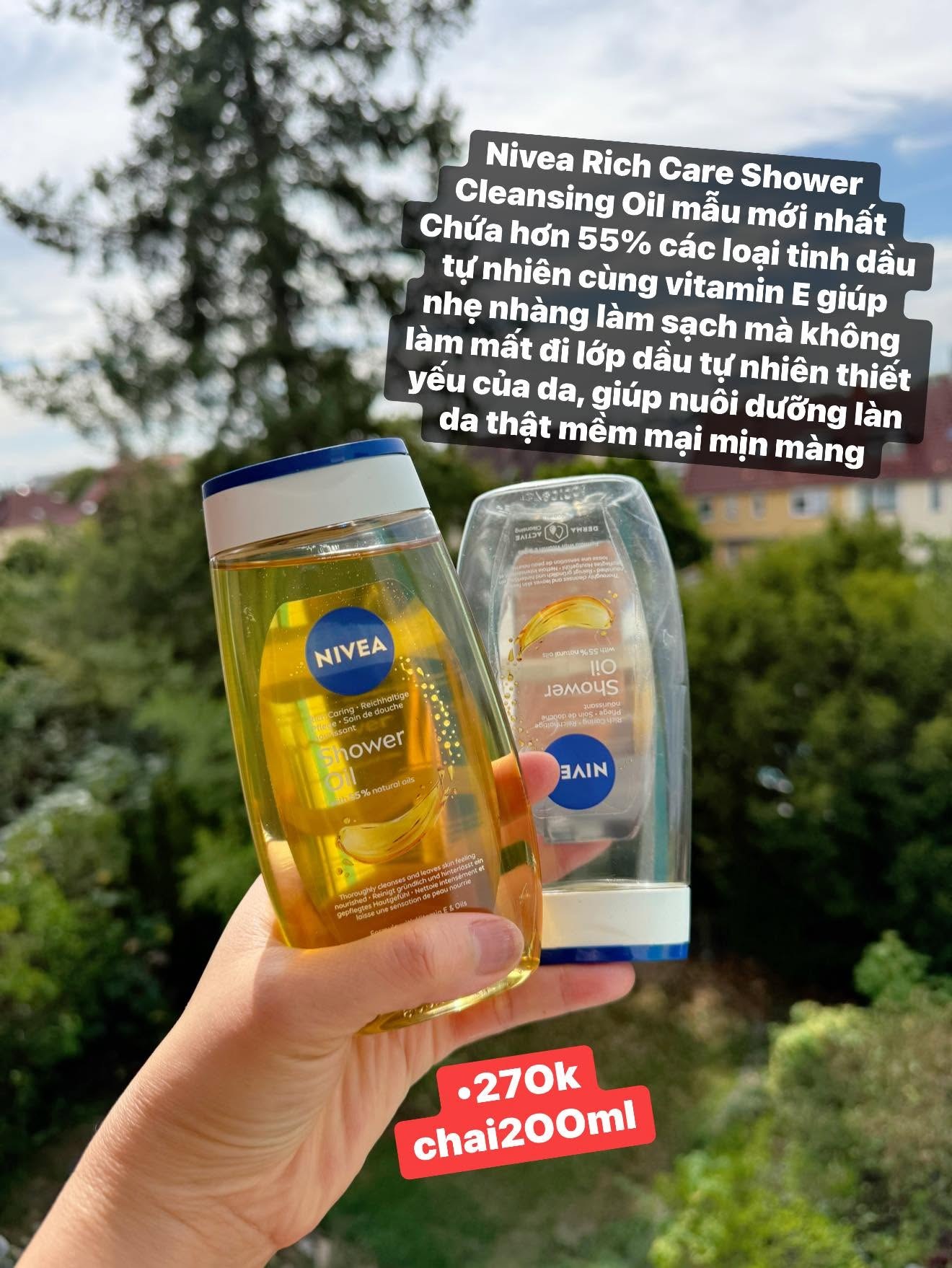 Dầu tắm Nivea Rich Care Shower Cleansing Oil 200ml — ảnh chính