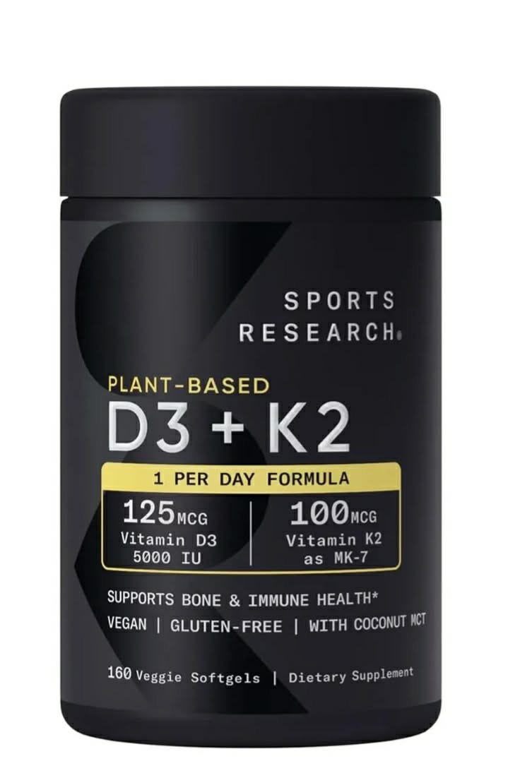 Hàng order-Sports Research Plant-Based D3 + K2 160 viên — ảnh chính