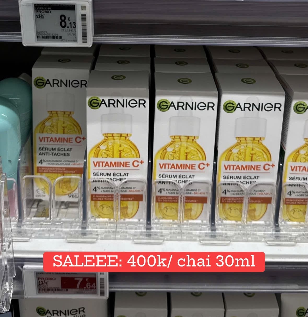 Hàng order Pháp- Tinh chất dưỡng sáng làm mờ đốm nâu Garnier Vitamin C+ Serum Eclat Anti taches 30ml — ảnh chính