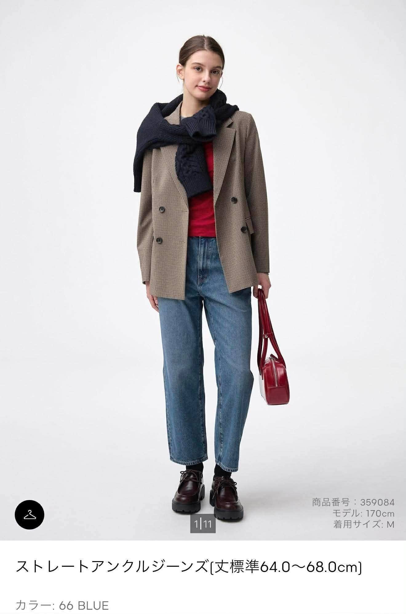 QUẦN JEANS ỐNG ĐỨNG ANKLE PANTS GU [ ORDER] — ảnh chính