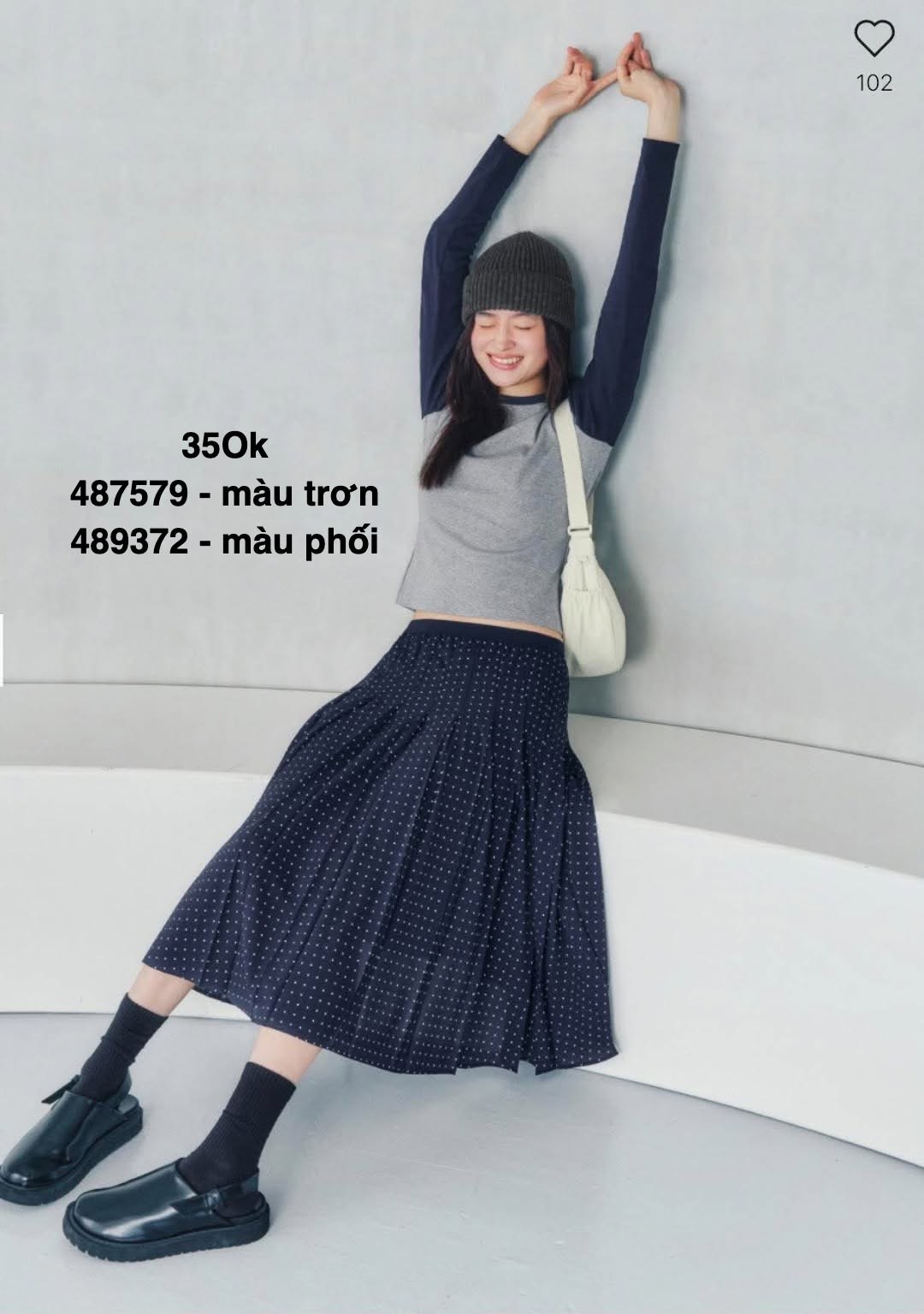 ÁO MINI T  TAY DÀI NHÀ UNI [ ORDER] — ảnh chính