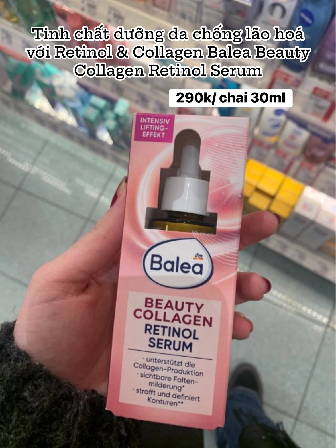 Tinh chất dưỡng da chống lão hoá Balea Beauty Collagen Retinol Serum,30ml, Đức