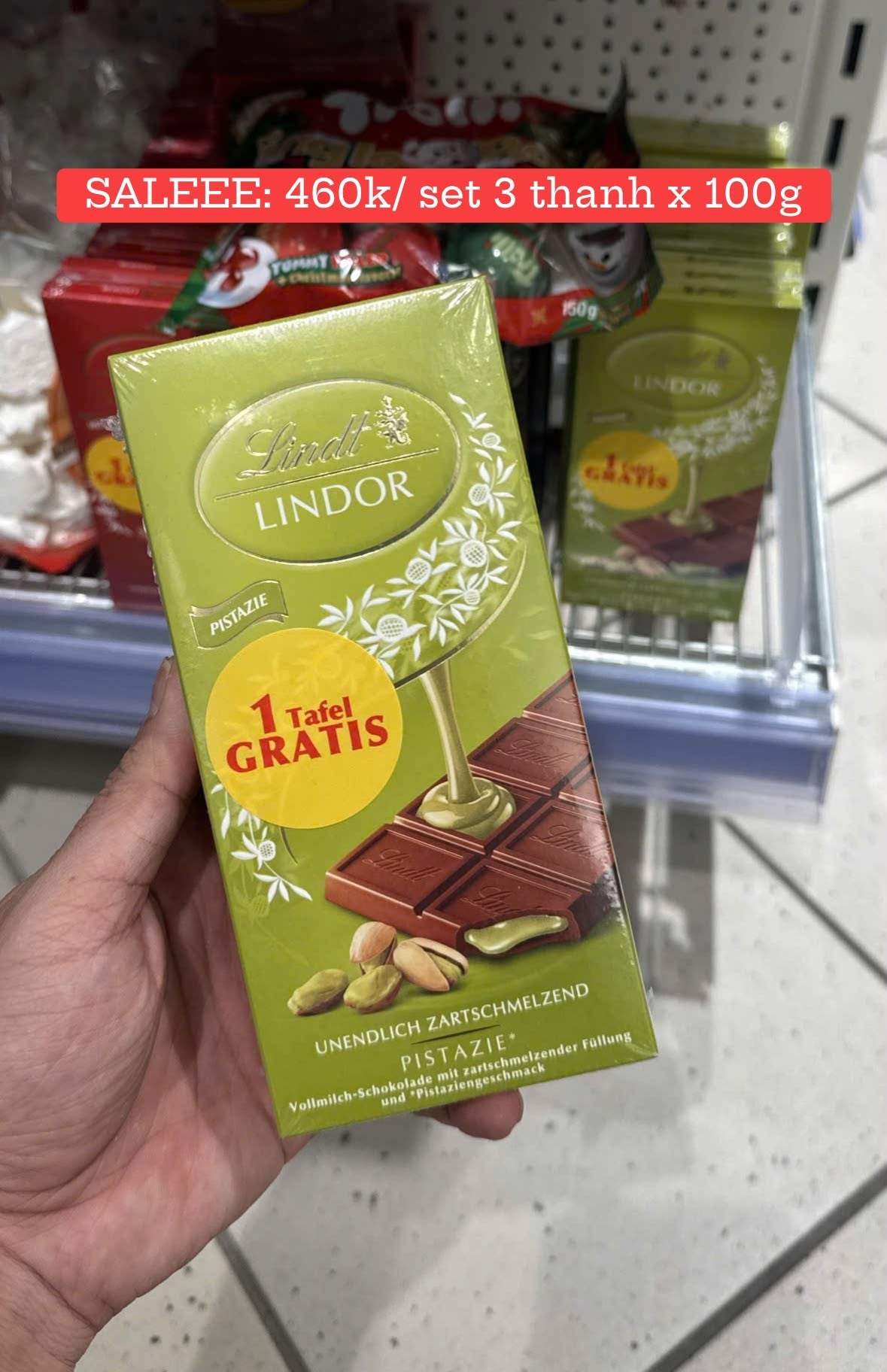 set socola Lindt ( 3 thanh x 100g) — ảnh chính